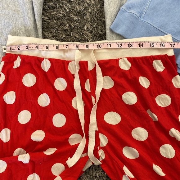 Disney Polkadot Red Pajama Jogger Pants sz XL - Picture 5 of 6